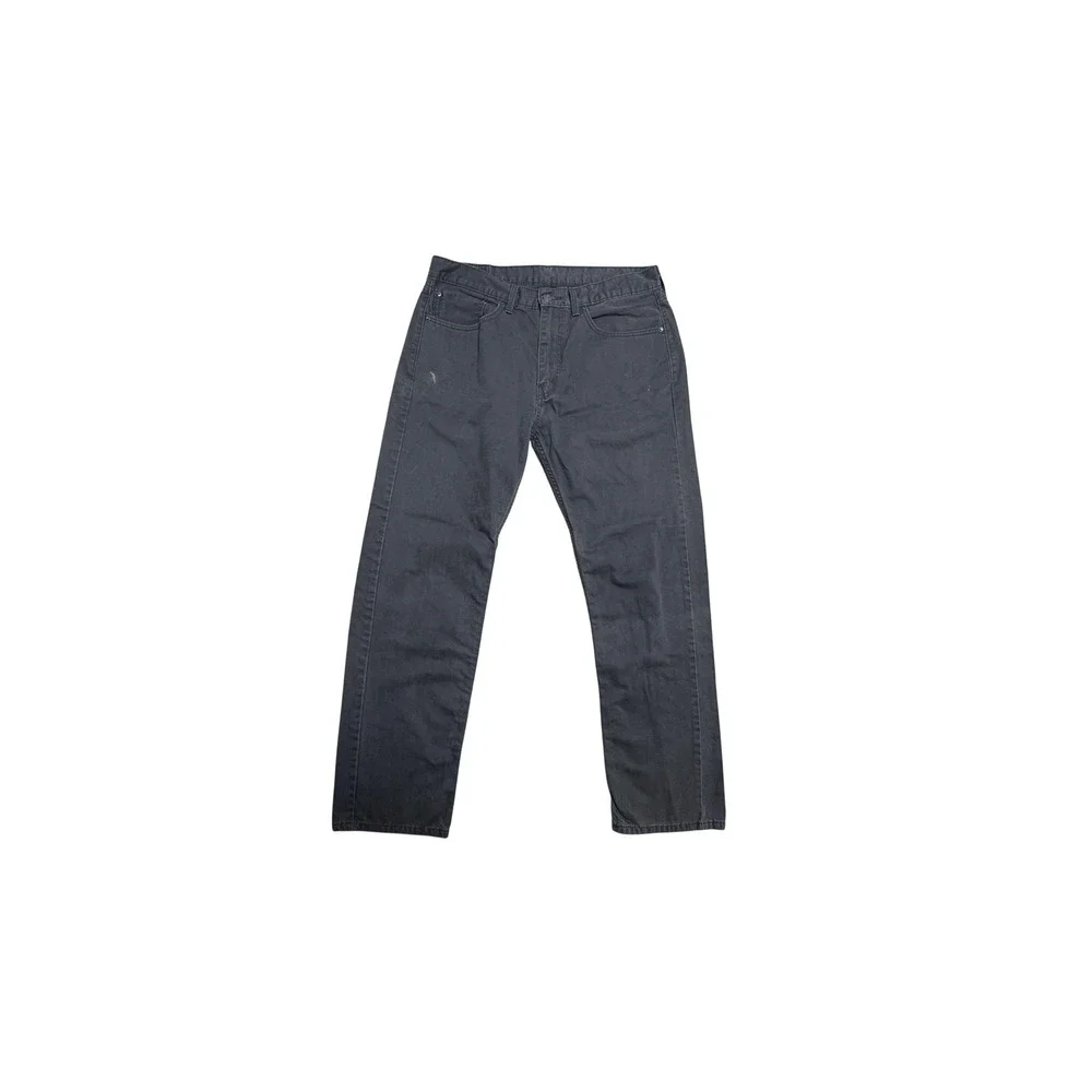 Levis 505 Jeans Mens 36x30 Gray Denim Regular Fit Straight Leg Dark Wash Classic